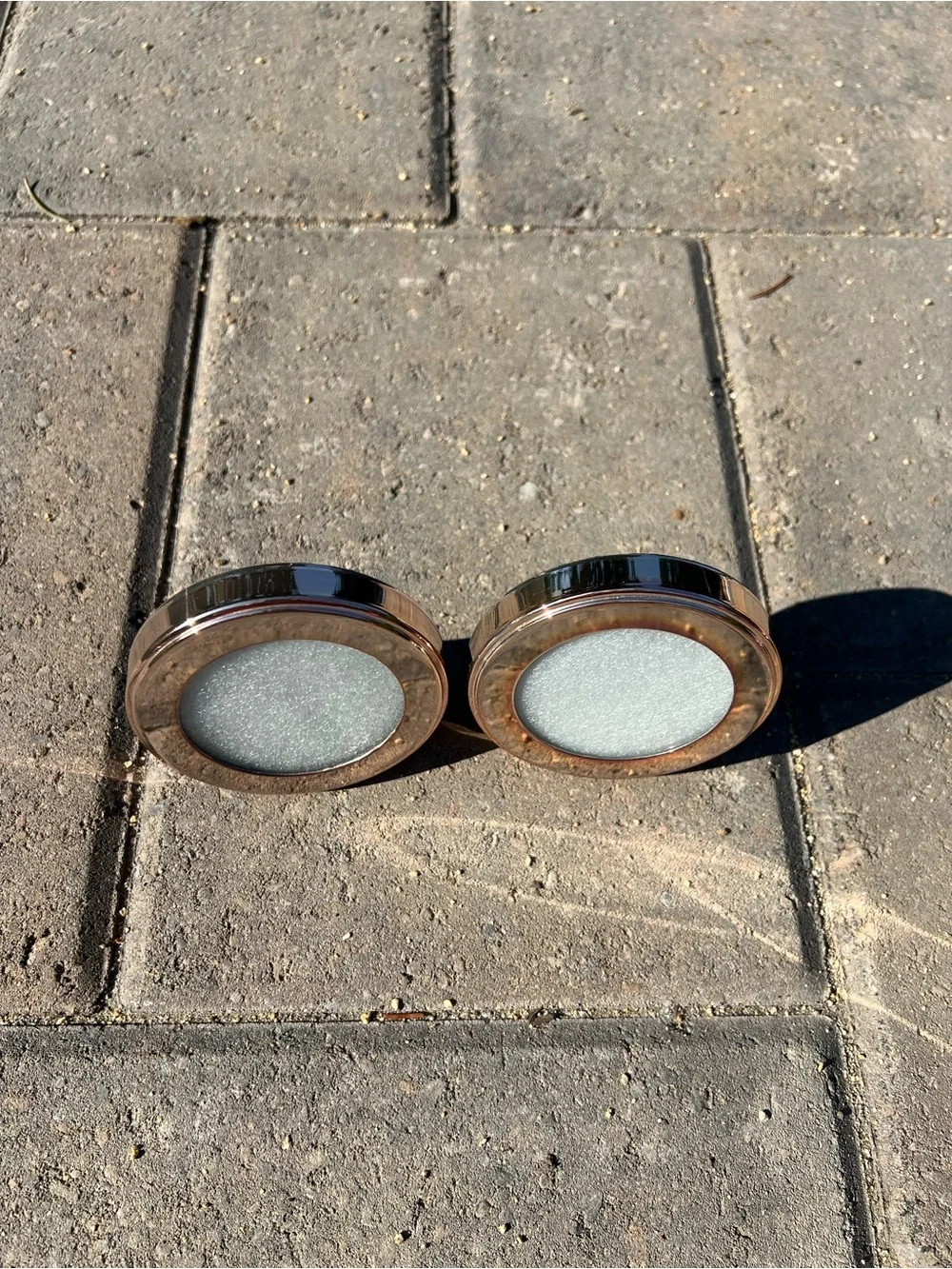 Restoration Hardware Hampton Narrow Round Frames, Set of 2, Silver Metal
